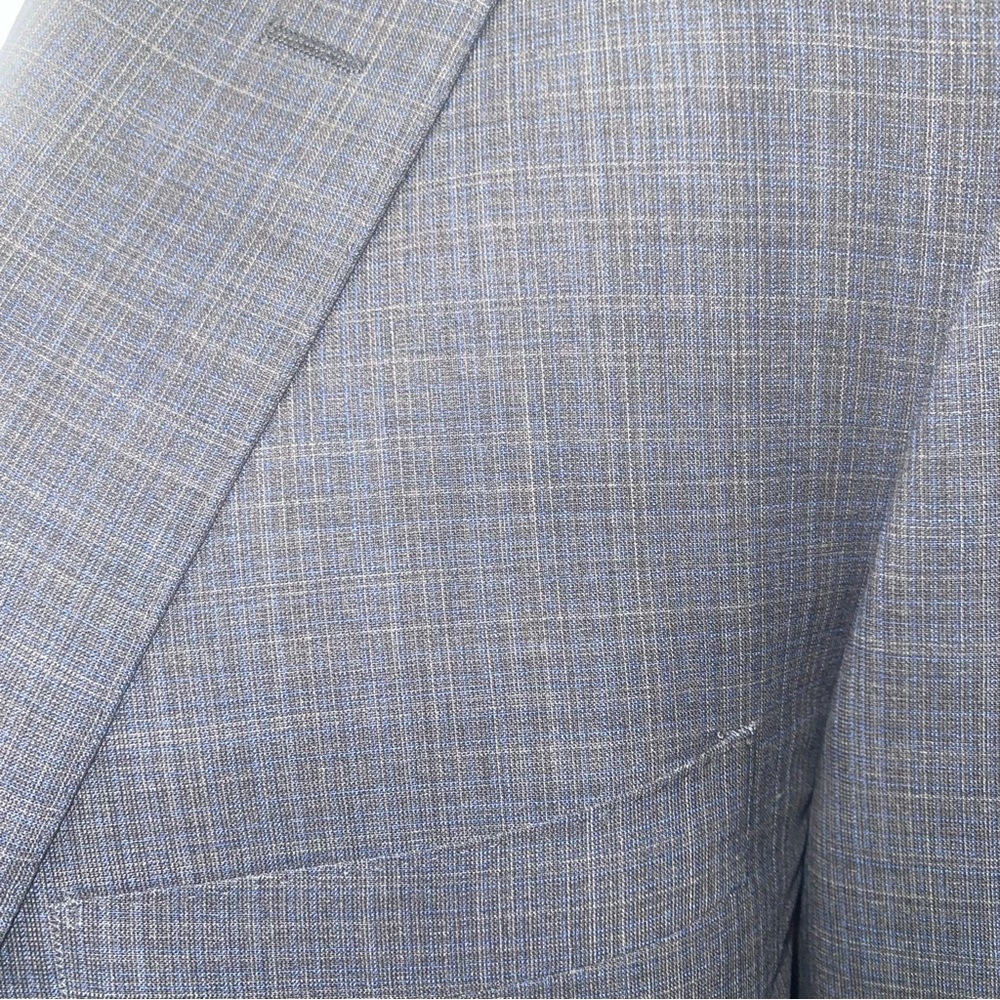 Canali Slate Blue Wool Blazer, 58R (US Equivalent 48R) - Picture 4 of 9